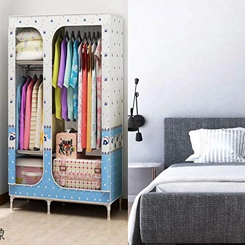 N/A No-Installation Folding Wardrobe Family Bedroom Cloth Art Cabinet All-Steel Frame Rental Room Simple Dormitory Cloth Ward 3 N/A No-Installation Folding Wardrobe Family Bedroom Cloth Art Cabinet All-Steel Frame Rental Room Simple Dormitory Cloth Ward - Image 3
