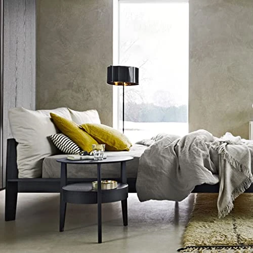 BDDIE Nightstand Bedside Table Modern Minimalist Round Shelf Living Room Bedroom Bedside Table Storage Cabinet Wooden Small Cabinet End Table For Bedroom, Living Room, College Dorm (Color : Grey) 3 BDDIE Nightstand Bedside Table Modern Minimalist Round Shelf Living Room Bedroom Bedside Table Storage Cabinet Wooden Small Cabinet End Table For Bedroom, Living Room, College Dorm (Color : Grey) - Image 3