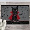 Caroline's Treasures VHA3037MAT Halloween Vampire Scottie Indoor Or Outdoor Mat 18x27, Front Door Mat Indoor Outdoor Rugs For Entryway, Non Slip Washable Doormat Low Door Clearance,