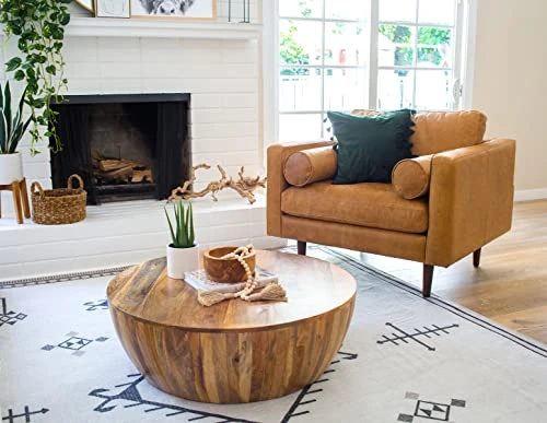 POLY & BARK Napa Lounge Chair In Full-Grain Pure-Aniline Italian Tanned Leather In Cognac Tan 2 POLY & BARK Napa Lounge Chair In Full-Grain Pure-Aniline Italian Tanned Leather In Cognac Tan - Image 2