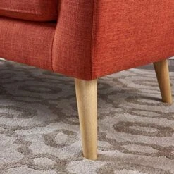 Christopher Knight Home Bridie Mid-Century Modern Loveseat, Muted Orange Fabric -Safavieh Furniture 51RYHnCibZL