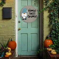 MatureGirl Gnome Door Hanger, Gnome Interchangeable All Seasons Welcome Sign Lighted Garden Statues (Multicolor, One Size) -Safavieh Furniture 51SDPx4e6NS
