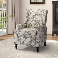 TINA'S HOME Set Of 2 Recliner Sofa Chair Fabric Upholstered For Living Room Leisure And Entertainment,Navy Checkerboard -Safavieh Furniture 51SFJD5x7DL. AC