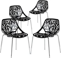 EdgeMod Birds Nest Dining Side Chair In Black (Set Of 4) -Safavieh Furniture 51SXSU5fQL. AC