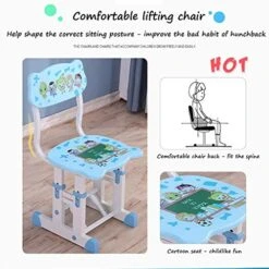 ATAAY Kids Desk Height Adjustable Study Table Study Desk Pull-Out Drawer Book Shelf Home Writing Desk Eye Protection Desk Child Sitting Posture Correction Chair 8 ATAAY Kids Desk Height Adjustable Study Table Study Desk Pull-Out Drawer Book Shelf Home Writing Desk Eye Protection Desk Child Sitting Posture Correction Chair -Safavieh Furniture 51Sd511bQEL