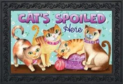 Briarwood Lane Garden Kittens Spring Doormat Floral Indoor Outdoor 30" X 18" -Safavieh Furniture 51SdMtiNfVL. AC