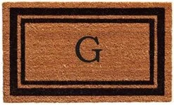 Calloway Mills 152961830S Black Border 18" X 30" Monogram Doormat, (Letter S) -Safavieh Furniture 51SlbuVBCL. AC