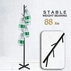 Jolitac Modern Metal Coat Rack In Black Free Standing 7 Hooks Hall Tree In Corner, Hat Hanger & Coat Racks Stand Entryway Organizer For Clothes, Bags, Umbrella (Black) -Safavieh Furniture 51Sq1gycQbL