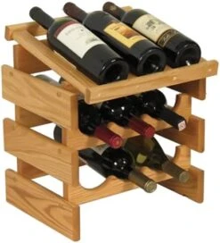 Wooden Mallet 24 Bottle Dakota Display Top Wine Rack, Medium Oak -Safavieh Furniture 51Sv v4M5QL. AC