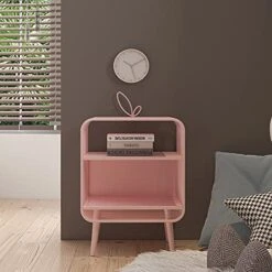 FURUIWUFENG Nightstand Pink Nightstand With 2 Drawers Iron End Table Side Table Stylish Bedroom Furniture Hollow Storage Cabinet for Bedroom Living Room End Table 9 FURUIWUFENG Nightstand Pink Nightstand With 2 Drawers Iron End Table Side Table Stylish Bedroom Furniture Hollow Storage Cabinet for Bedroom Living Room End Table -Safavieh Furniture 51T4xdzPD7S