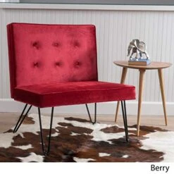 Christopher Knight Home Darrow Velvet Modern Armless Chair, Berry -Safavieh Furniture 51TBHMCYY3L