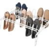Whitmor 9 Pair Floor Shoe Rack, White