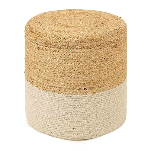 · REDEARTH · Cylindrical Pouf Foot Stool Ottoman -Jute Braided Accent Chair Footrest For The Living Room, Bedroom, Nursery, Patio, Lounge & Other Rooms In The Home (14.5”x14.5”x16”; Natural Ivory) 1 · REDEARTH · Cylindrical Pouf Foot Stool Ottoman -Jute Braided Accent Chair Footrest For The Living Room, Bedroom, Nursery, Patio, Lounge & Other Rooms In The Home (14.5”x14.5”x16”; Natural Ivory)