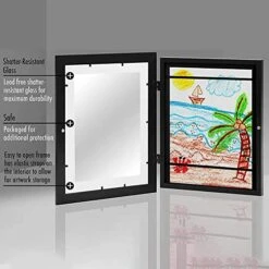 ROFISH Artwork Frame Childs Picture Storage Frame Kids Art Display For Wall Document Projects Storage Case Gifts For Children, Friends (Color : Gold) -Safavieh Furniture 51TltLj6ekL