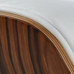 GENERIC Mid Century Lounge Chair With Ottoman, Genuine Leather Classic Modern Chair With 8-Layer Palisander Wood And Aluminum Base For Living Room Office Study Lounge (Palisander And White, Standard Size) -Safavieh Furniture 51U5TXykpuS