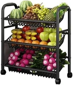 Free Standing Kitchen Storage Shelf Rack Kitchen Metal Rack Rack Floor Multi-layer Fruit And Vegetable Storage Rack Basket Trolley Storage Rack Kitchen Bakers Rack Microwave Oven Stand ( Color : 70cm -Safavieh Furniture 51U72jW8W4L. AC