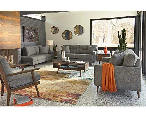 Signature Design By Ashley Zardoni Right Arm Facing Corner Chaise, Charcoal 3 Signature Design By Ashley Zardoni Right Arm Facing Corner Chaise, Charcoal - Image 3