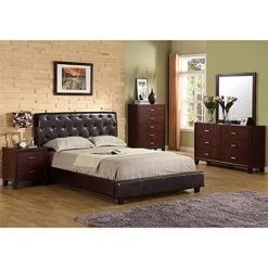 Furniture Of America Sirius Solid Wood 2-Drawer Nightstand In Brown Cherry -Safavieh Furniture 51UNqvaN58S