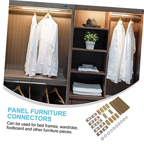 Four In One Connector Armoire Wardrobe Closet 20 Sets Panel Furniture Parts Cabinet Connecting Screws Furniture Four- In- One Connectors Wardrobe Four In One Connector Washer M8 4 Four In One Connector Armoire Wardrobe Closet 20 Sets Panel Furniture Parts Cabinet Connecting Screws Furniture Four- In- One Connectors Wardrobe Four In One Connector Washer M8 - Image 4