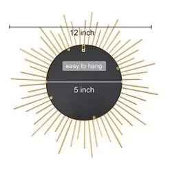 Cityelf 3 Set Gold Sunburst Mirrors For Wall Decorative Metal Mirrors Small Mirror Sets Wall Decor Hanging Mirror Wall Art For Bedroom Living Room Entryway