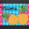 Briarwood Lane Pineapple Welcome Spring Doormat Indoor Outdoor 30" X 18"