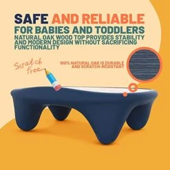 BBEAR BABY Children’s Elegant Lightweight Sit & Play, Media Stand, Activity Table, Safe & Tough - All In One Designed For Ages 0 To 5 Made In Korea -Safavieh Furniture 51VN1IGHDhL