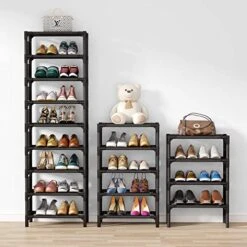 Tribesigns Vertical Shoe Rack, 9 Tiers Narrow Shoe Shelf 18 Pairs Slim Shelf For Shoes Narrow Shoe Rack For Small Space -Safavieh Furniture 51VUsCLwk2L
