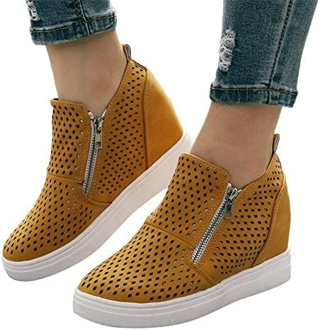 Gibobby Sneakers For Women Wide Width,Casual Slip On Lazy Shoes Breathable Hollow-Out Flat Loafers Wedge Shoes 8 Gibobby Sneakers For Women Wide Width,Casual Slip On Lazy Shoes Breathable Hollow-Out Flat Loafers Wedge Shoes - Image 8