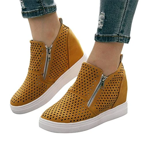 Gibobby Sneakers For Women Wide Width,Casual Slip On Lazy Shoes Breathable Hollow-Out Flat Loafers Wedge Shoes 1 Gibobby Sneakers For Women Wide Width,Casual Slip On Lazy Shoes Breathable Hollow-Out Flat Loafers Wedge Shoes