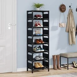 Tribesigns Vertical Shoe Rack, 9 Tiers Narrow Shoe Shelf 18 Pairs Slim Shelf For Shoes Narrow Shoe Rack For Small Space -Safavieh Furniture 51VepuNHVlL. AC