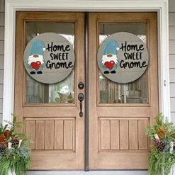 MatureGirl Gnome Door Hanger, Gnome Interchangeable All Seasons Welcome Sign Lighted Garden Statues (Multicolor, One Size) -Safavieh Furniture 51Vn14X48oS