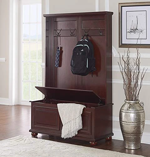 Powell Furniture Chadwick Hall Tree, Cherry, 3 Powell Furniture Chadwick Hall Tree, Cherry, - Image 3