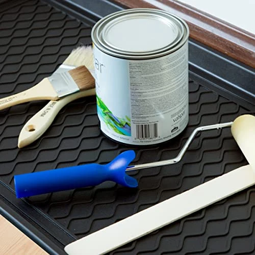 Stalwart 75-ST6012 All Weather Boot Tray-Water Resistant Plastic Utility Shoe Mat For Indoor And Outdoor Use In All Seasons (Black), Large 3 Stalwart 75-ST6012 All Weather Boot Tray-Water Resistant Plastic Utility Shoe Mat For Indoor And Outdoor Use In All Seasons (Black), Large - Image 3