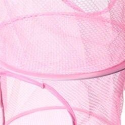 Adaman Hanging Mesh, Toy Hanging Storage Organizer - Space Saving Storage Bags, Toy Or Clothes Organizer, 3 Compartments (Pink) -Safavieh Furniture 51WIrkgRlkL