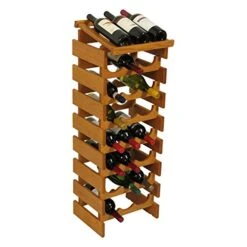 Wooden Mallet 24 Bottle Dakota Display Top Wine Rack, Medium Oak
