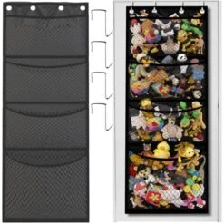 DOKLY Plush Animal Storage - Door Storage Box For Fillers, Baby Accessories, And Plush Toys/easy To Install, With Breathable Hanging Storage Bag For Girls, Chairs, And Children's Bags -Safavieh Furniture 51WqNtuH7wL