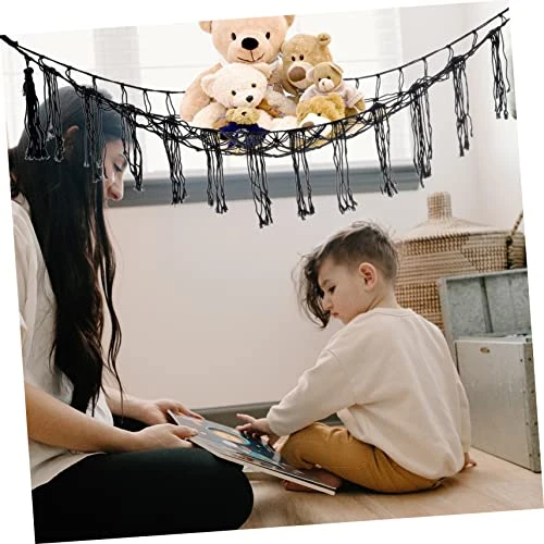 DOITOOL Toy Net Bag Nets For Stuffed Animals Plush Stuffed Animals Jumbo Stuffed Animals Stuffed Animal Hammock Wall Toy Storage Hammock Wall Organizer For Bedroom Plush Toy Hammock Wooden 5 DOITOOL Toy Net Bag Nets For Stuffed Animals Plush Stuffed Animals Jumbo Stuffed Animals Stuffed Animal Hammock Wall Toy Storage Hammock Wall Organizer For Bedroom Plush Toy Hammock Wooden - Image 5