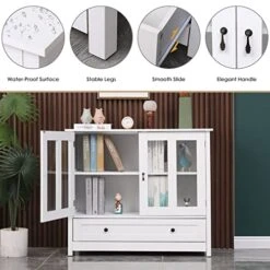 Nozama White Wine Cabinet With Storage Modern Buffet Server Sideboard With 2 Door Cabinets For Kitchen Room Kitchen Bar Storage Cabinet Cupboard 8 Nozama White Wine Cabinet With Storage Modern Buffet Server Sideboard With 2 Door Cabinets For Kitchen Room Kitchen Bar Storage Cabinet Cupboard -Safavieh Furniture 51X6rVcPoWL