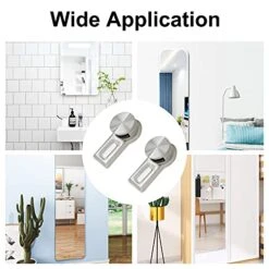 UFURMATE Mirror Clips, 4Pcs Round Bathroom Mirror Supports Wall Mounted Metal Mirror Brackets Glass Mirror Hanging Holder Kit For 4-6mm Thick Frameless Mirror -Safavieh Furniture 51XZOuPablS