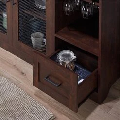 Furniture Of America Coffman Wood Wine Storage Buffet In Vintage Walnut -Safavieh Furniture 51XiCUjTWsL