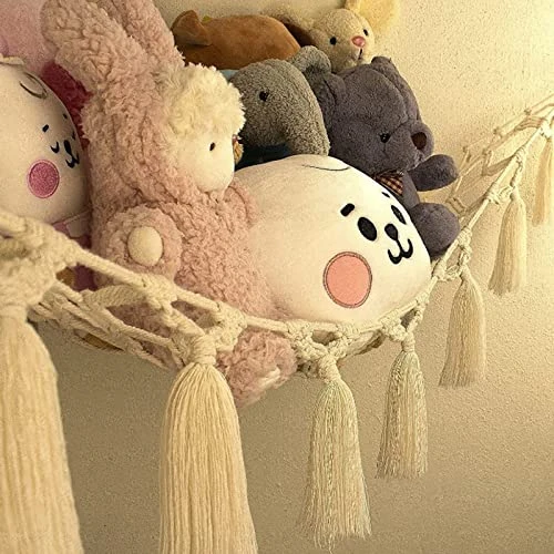 Wallfire Toy Hammock For Stuffed Animals, Bedroom Hanging Corner Net With LED Light Plush Toy Net Hammock Stuffed Animal Net Hammock 3 Wallfire Toy Hammock For Stuffed Animals, Bedroom Hanging Corner Net With LED Light Plush Toy Net Hammock Stuffed Animal Net Hammock - Image 3