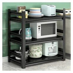 Microwave Oven Rack 3 Tier Microwave Oven Rack Microwave Oven Stand Kitchen Baker's Rack Spice Organizer Shelf For Kitchen Bathroom Storage Kitchen Storage Rack
