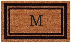 Calloway Mills 152961830S Black Border 18" X 30" Monogram Doormat, (Letter S) -Safavieh Furniture 51YCIYotY3L. AC