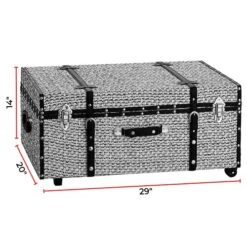 Texture® Brand Trunk - White Threaded Black 7 Texture® Brand Trunk - White Threaded Black -Safavieh Furniture 51YFe5Ny4eL