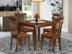 East West Furniture Kitchen Table Set, 5 Pieces, Mahogany -Safavieh Furniture 51YJ8YROsCL. AC