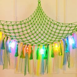 QUEEN KING Large Stuffed Animal Net Or Hammock With LED Light, Boho Hanging Stuff Animals Storage Organizer With Tassels Wall Corner Animal Hammock Holder Organizer Toy Hammock(Green) 14 QUEEN KING Large Stuffed Animal Net Or Hammock With LED Light, Boho Hanging Stuff Animals Storage Organizer With Tassels Wall Corner Animal Hammock Holder Organizer Toy Hammock(Green) -Safavieh Furniture 51YKrIekZoL