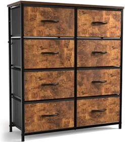 SMUG Dresser, Drawers Dresser For Bedroom Cabinet Organizers Wood Top Table Furniture With 8 Fabric Storage Drawers Chest Tower Unit, Chest Of Drawers For Closet, Living Room, Hallway, Porch -Safavieh Furniture 51YPArhv7eL. AC