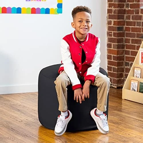 Jaxx Spring Modular Pouf Classroom Bean Bag Seat, Premium Vinyl - Submarine Grey 6 Jaxx Spring Modular Pouf Classroom Bean Bag Seat, Premium Vinyl - Submarine Grey - Image 6