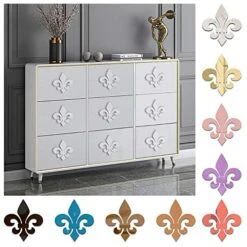 Funlife 16PCS Fleur De Lis Pattern Hollow Self Adhesive Wall Mirror Stickers, Non Glass Small Acrylic Mirror For Home Cabinet Wall Decor 3.94" X 3.94" Gold 17 Funlife 16PCS Fleur De Lis Pattern Hollow Self Adhesive Wall Mirror Stickers, Non Glass Small Acrylic Mirror For Home Cabinet Wall Decor 3.94" X 3.94" Gold -Safavieh Furniture 51YZ5IX6CXL
