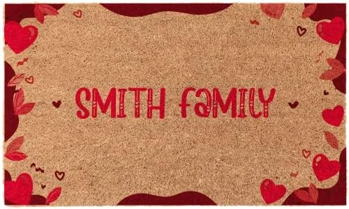 COCO MATS 'N MORE Heart Pattern Personalized - 22" X 36" Made In USA - Vinyl Backed Durable Entry Mat Natural Coir Heart Love Decorations Decor Doormat Valentine Rugs Entryway 10 COCO MATS 'N MORE Heart Pattern Personalized - 22" X 36" Made In USA - Vinyl Backed Durable Entry Mat Natural Coir Heart Love Decorations Decor Doormat Valentine Rugs Entryway - Image 10